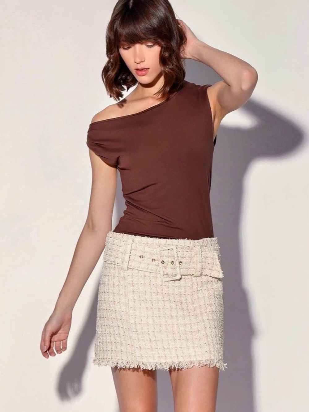 Walter Baker Tweed Miniskirt